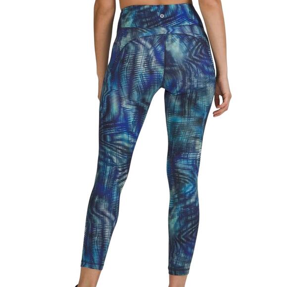 Lululemon Invigorate High-Rise Tight 25" Foil Shapeshifter Blue Multi Sz 20 EUC - Picture 2 of 12